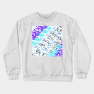 Sponge Print Teal/Purple/Black Crewneck Sweatshirt